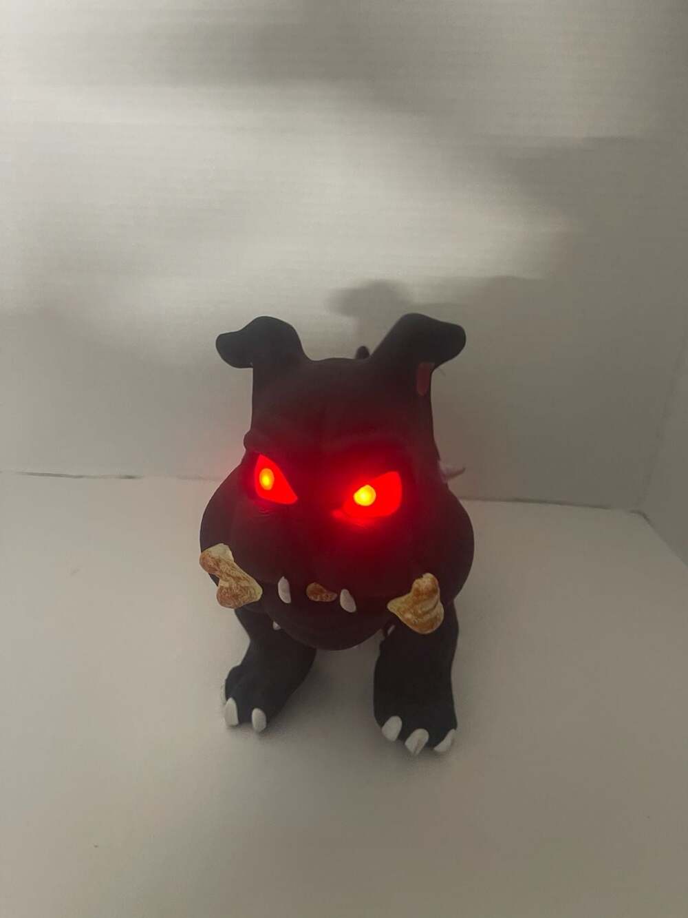Gemmy Animated Halloween Haunted Bulldog LED Light Up Eyes Prop